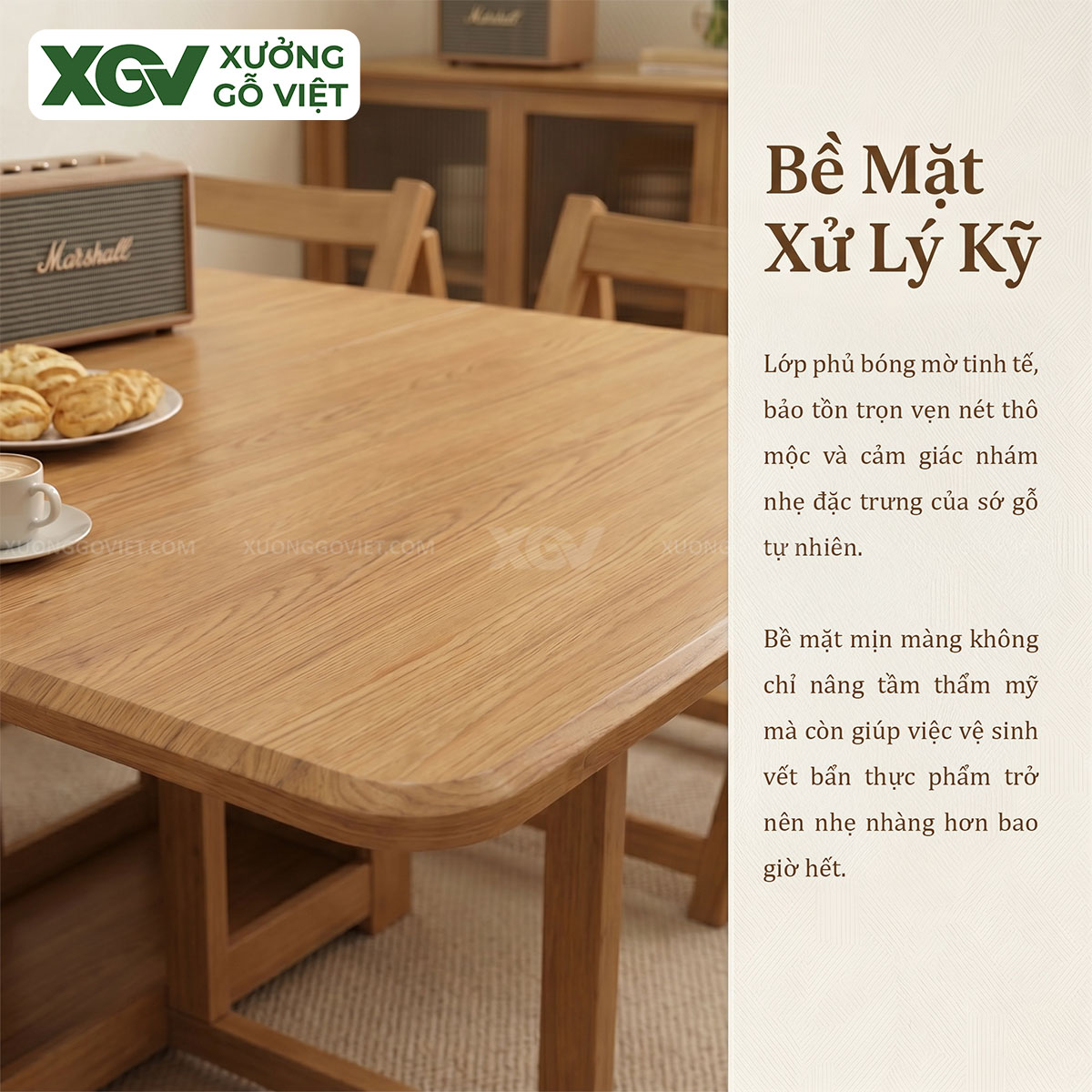 Bộ Bàn Ghế Ăn Gỗ Sồi Thông Minh Gấp Gọn 3 Trong 1 Linh Hoạt