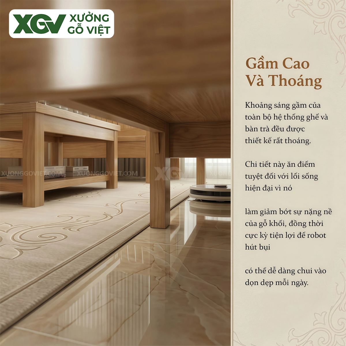 Bộ Sofa Phòng Khách Gỗ Gõ Đỏ Lưng Nan Thanh Lịch