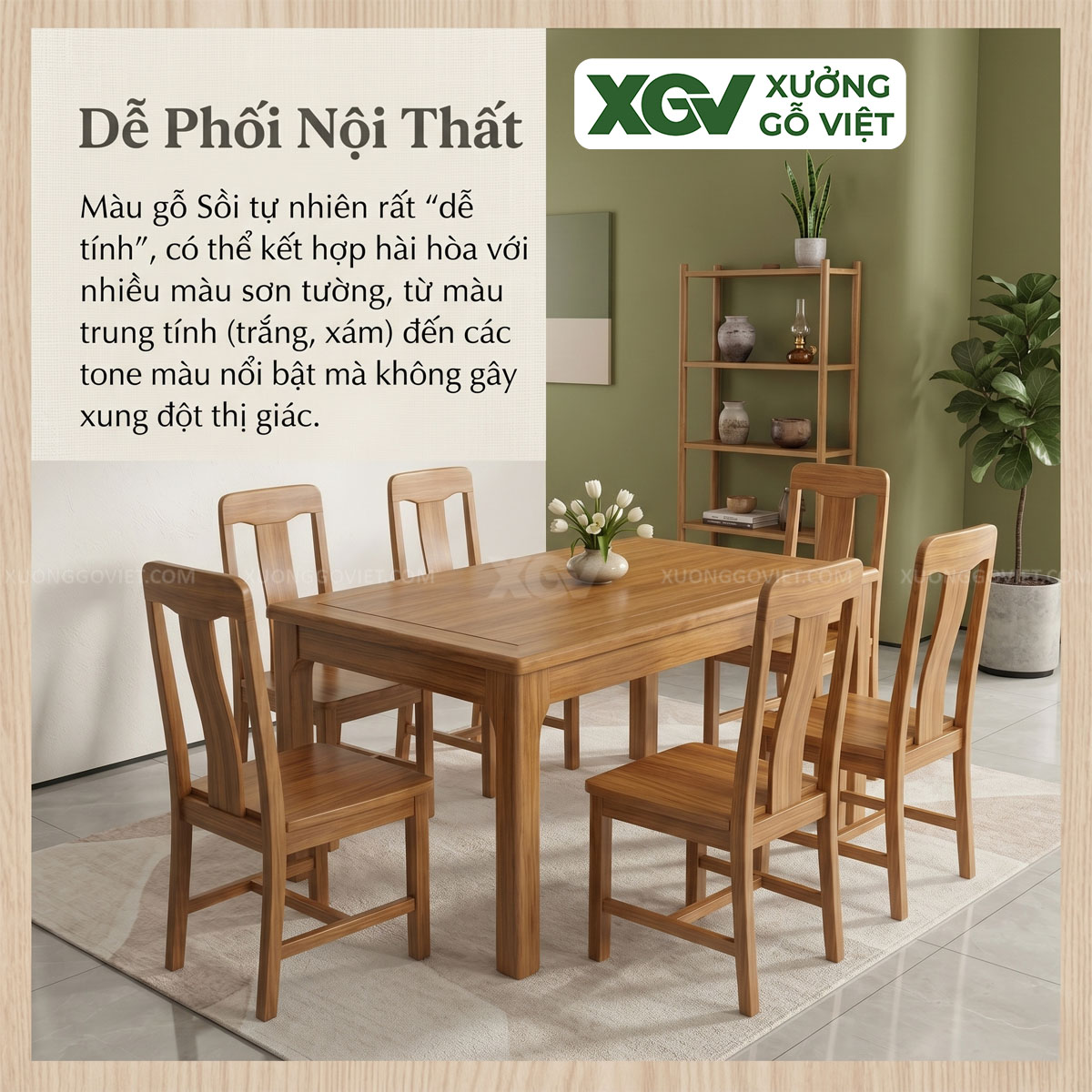 Mẫu Bàn Ăn Gỗ Sồi Mỹ Tự Nhiên Đẹp Hiện Đại Giá Rẻ Mới 2026