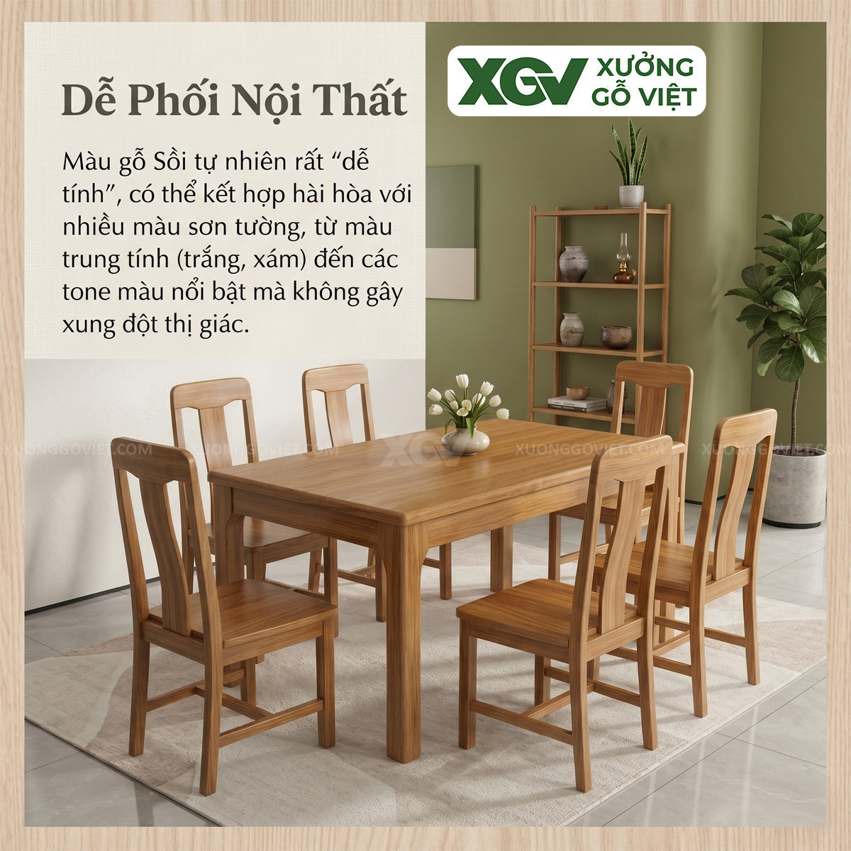 Mẫu Bàn Ăn Gỗ Sồi Mỹ Tự Nhiên Đẹp Hiện Đại Giá Rẻ Mới 2026