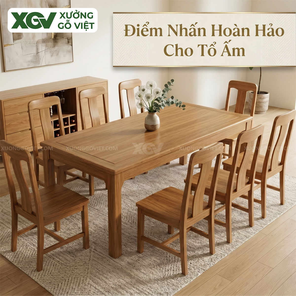 Mẫu Bàn Ăn Gỗ Sồi Mỹ Tự Nhiên Đẹp Hiện Đại Giá Rẻ Mới 2026